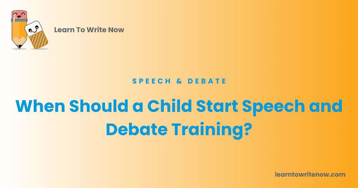 When Should a Child Start Speech and Debate Training?